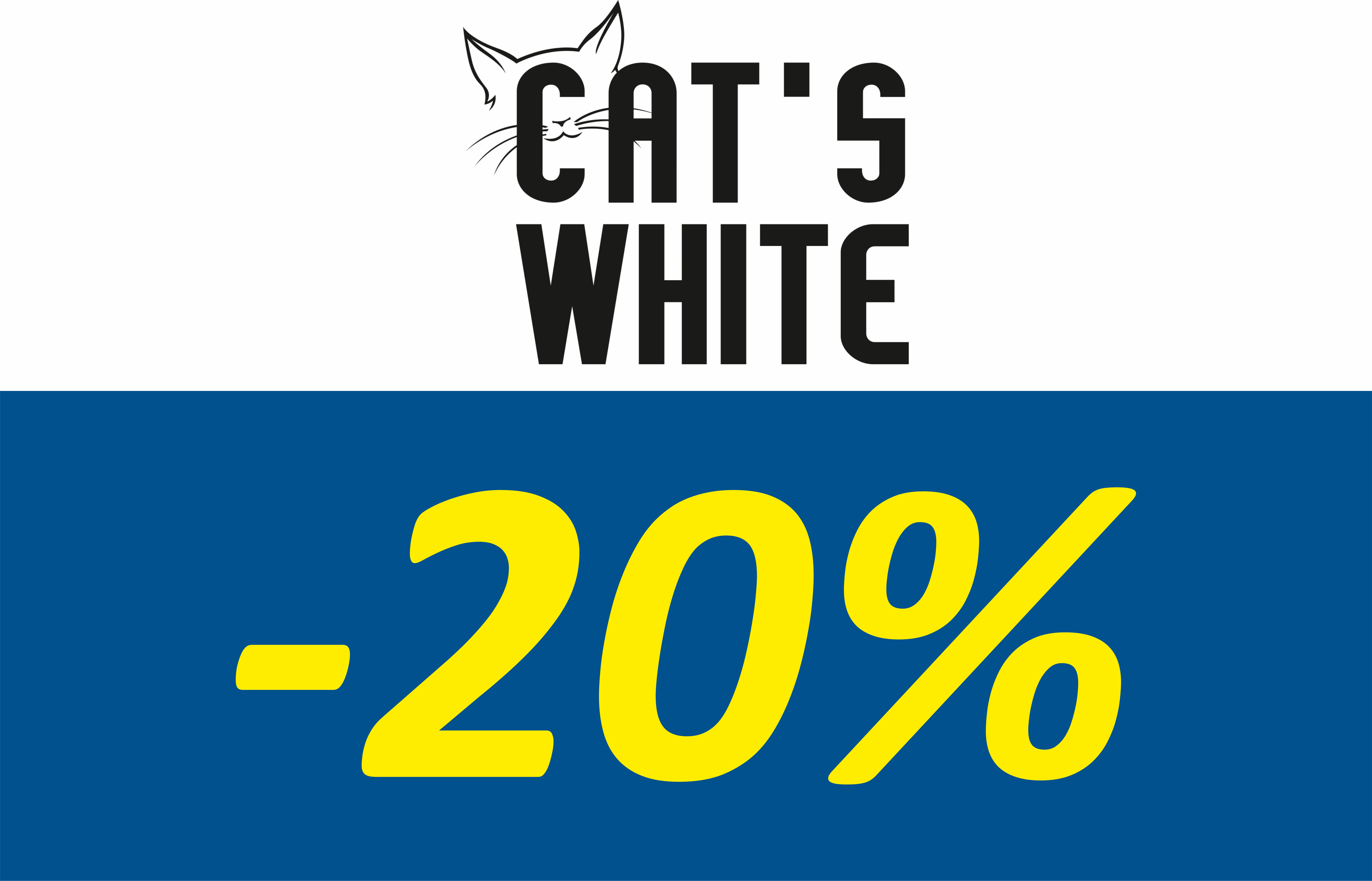 Скидки 20% на продукцию CAT'S WHITE