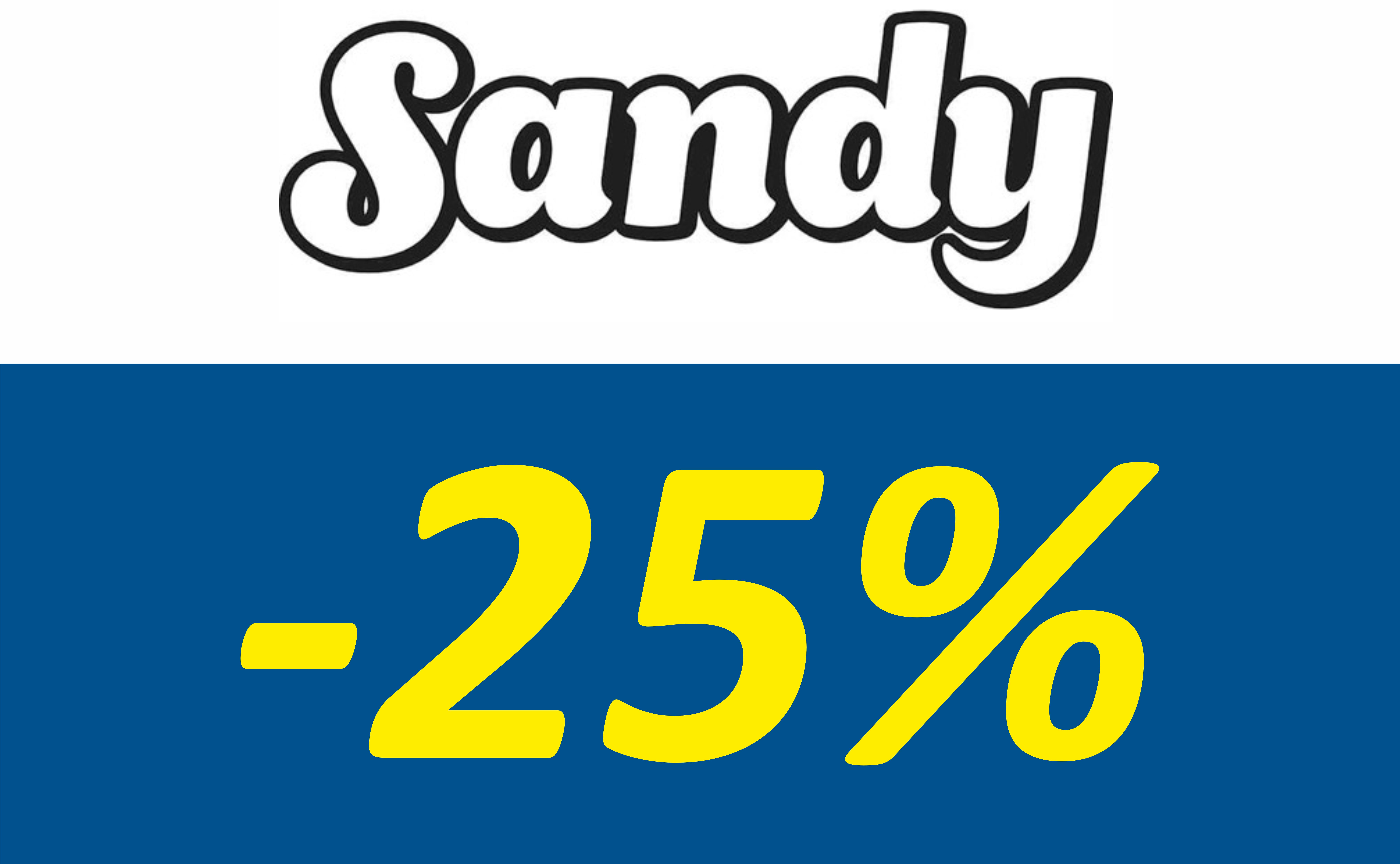 Скидки 25% на продукцию SANDY