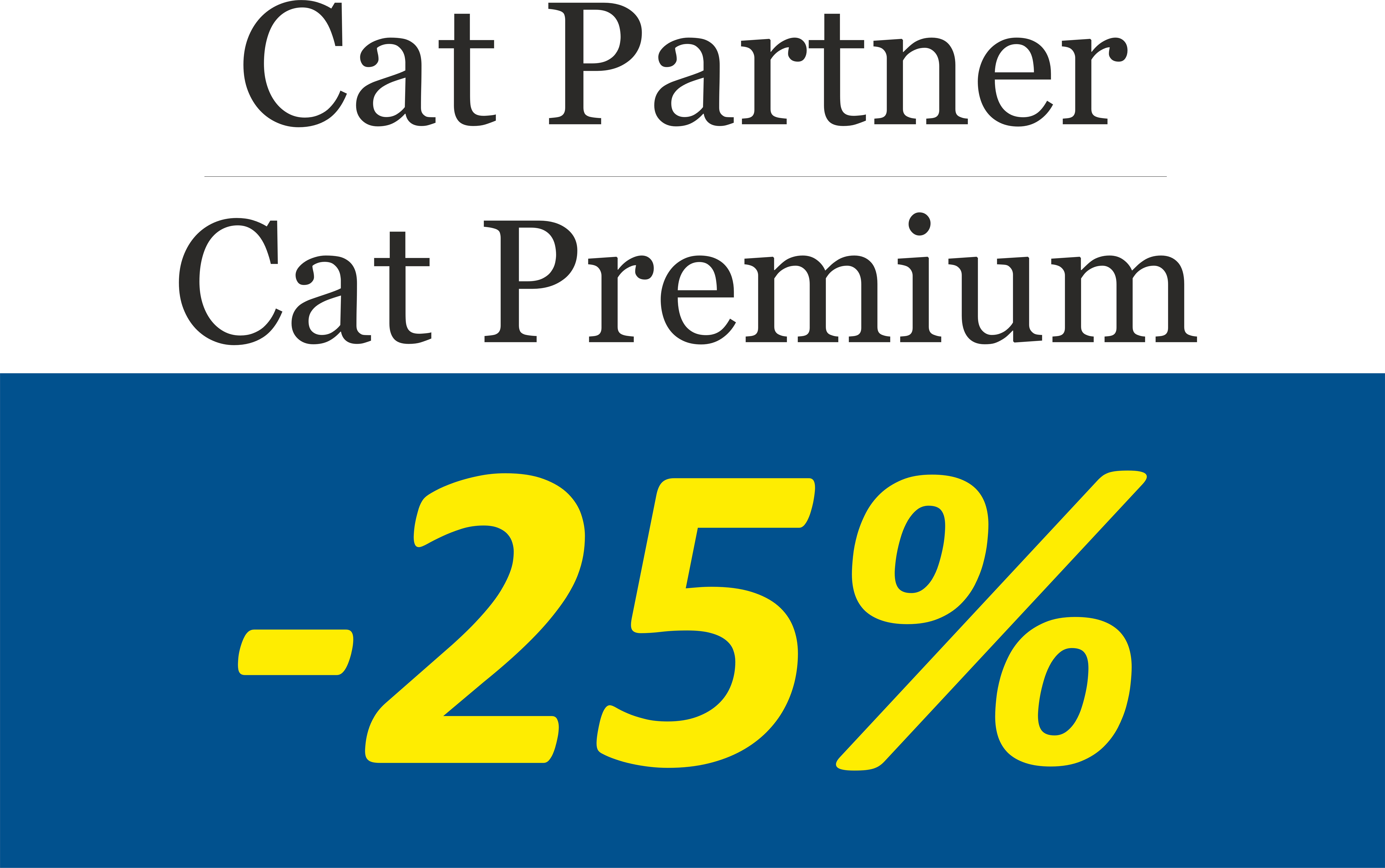 Скидки 25% на наполнители CAT PARTNER и CAT PREMIUM