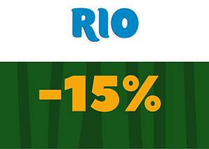 Скидка 15% на продукцию Rio